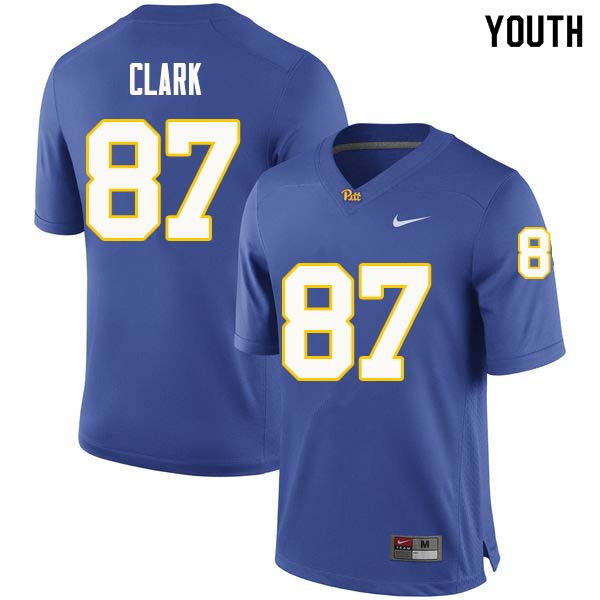 Youth #87 Chris Clark Pittsburgh Panthers College Football Jerseys Sale-Royal